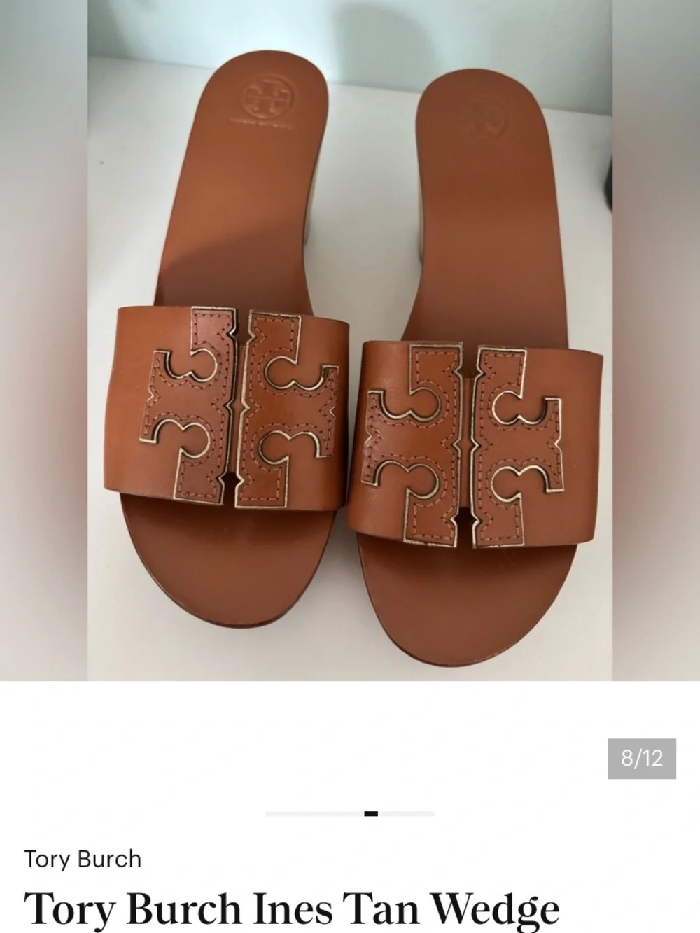 Tory Burch Cognac Ines  Platform Slide